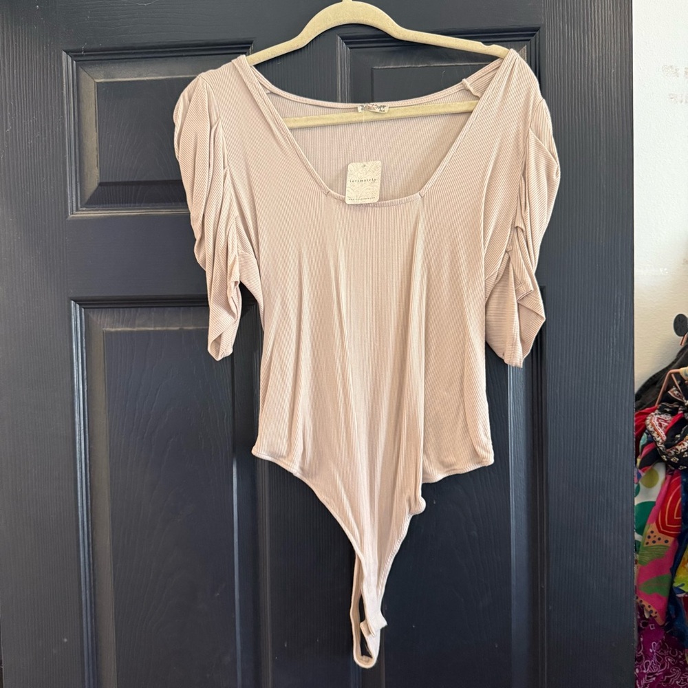 Free People So Fresh Bodysuit Dust Storm, Size L, NWT